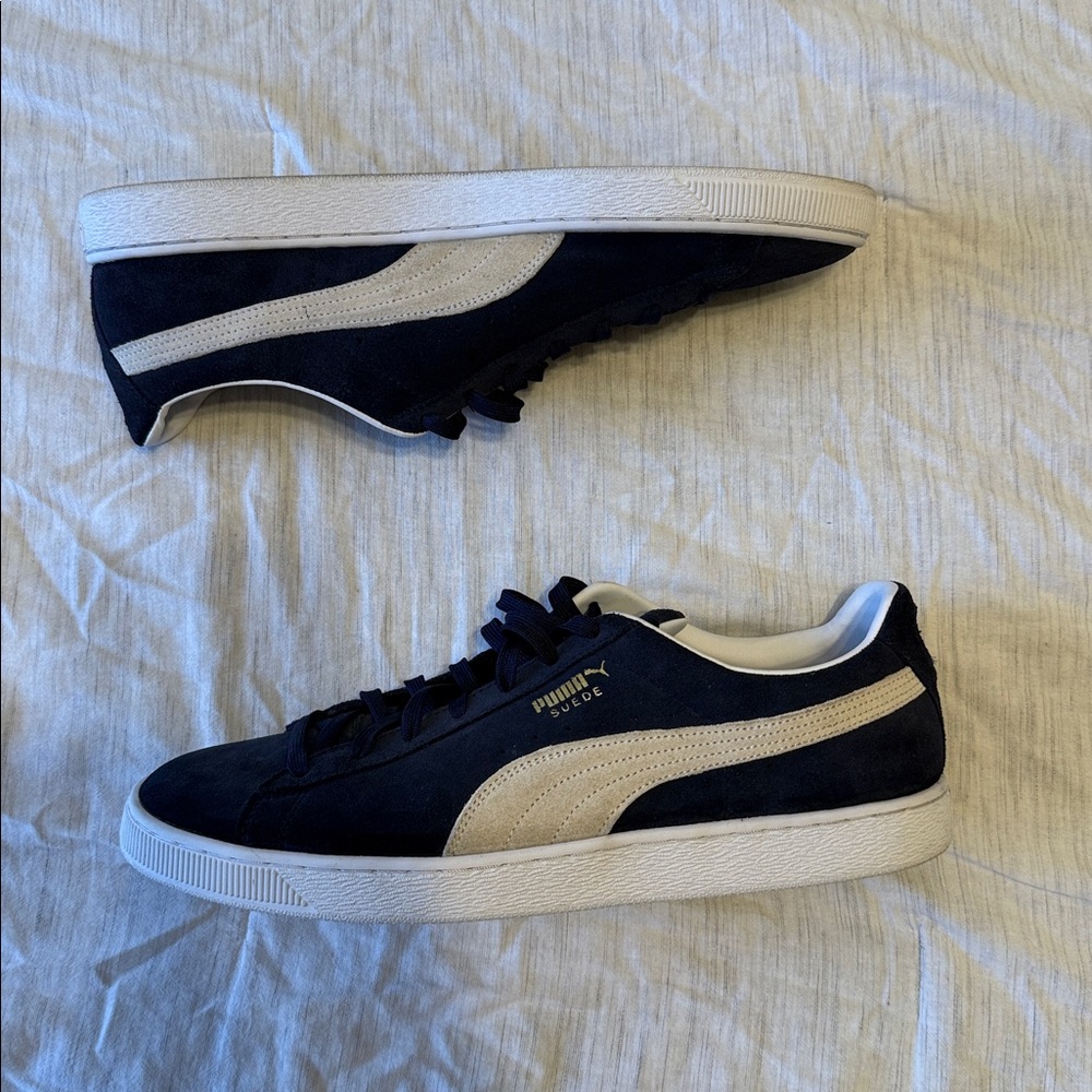 Puma Classic Blue and Cream Sneakers